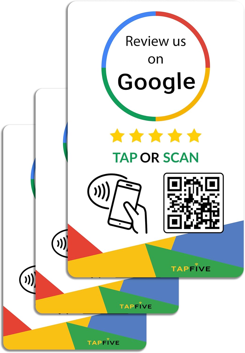 Google Review Tap Card — 3-Pack (placeholder image from TapFive listing - swap before publishing)