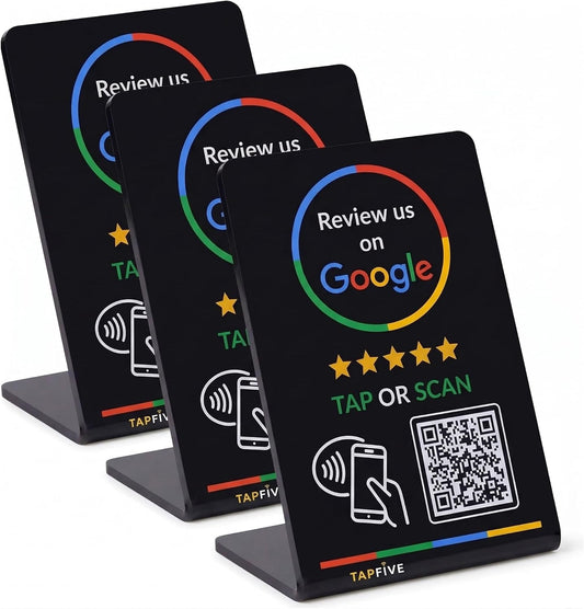 Google Review Stand — 3-Pack (placeholder image from TapFive listing - swap before publishing)